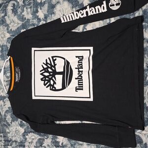 Timberland Black Graphic Long Sleeve Tee